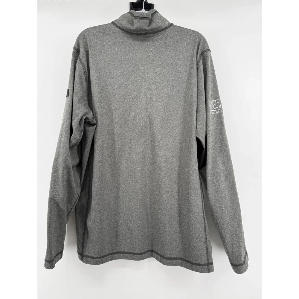 The North Face Tech 1/4 Zip Pullover Mens Large‎ Gray Heathered Mock Neck Logo